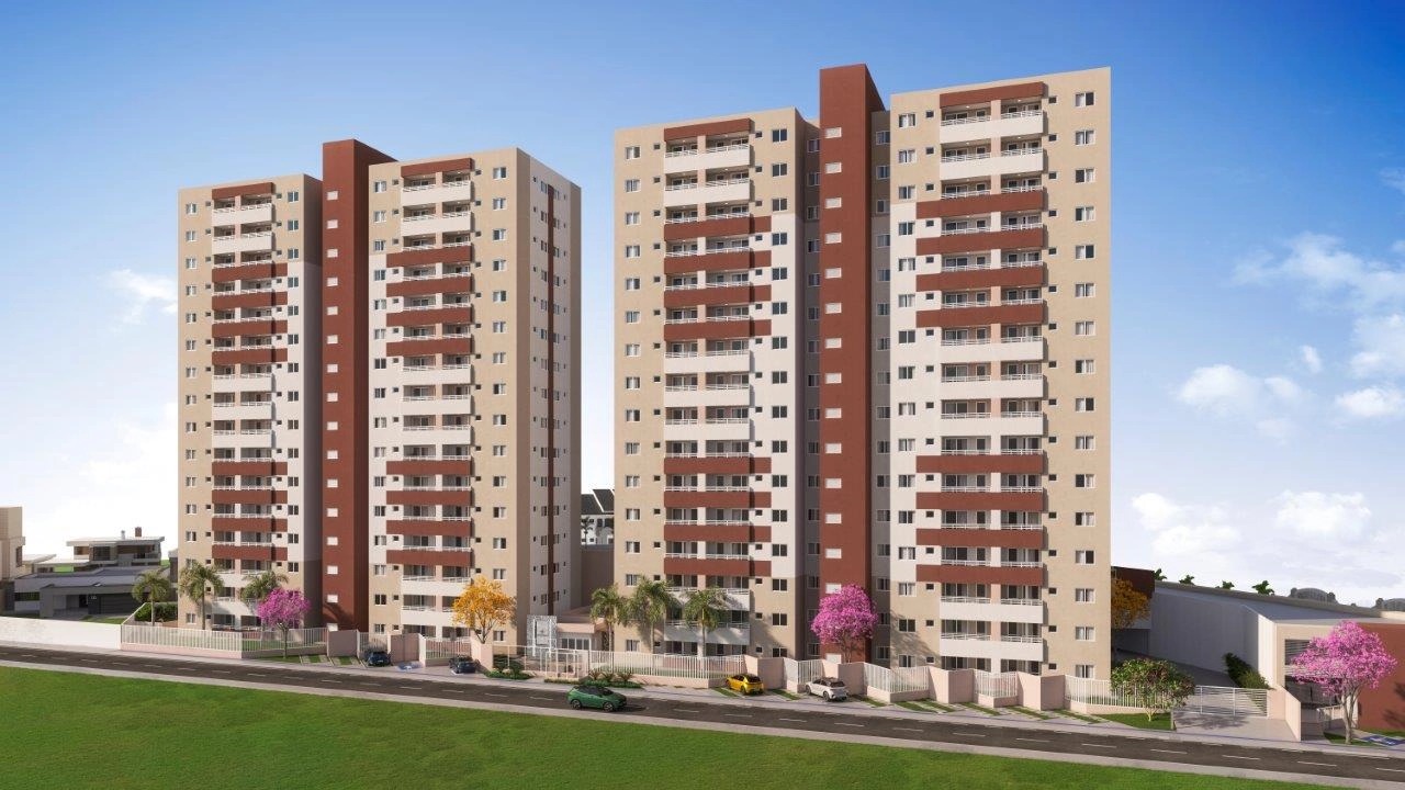 Fachada vista pela manhã